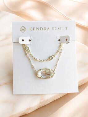 Kendra Scott Elisa Gold Dichroic Glass Necklace